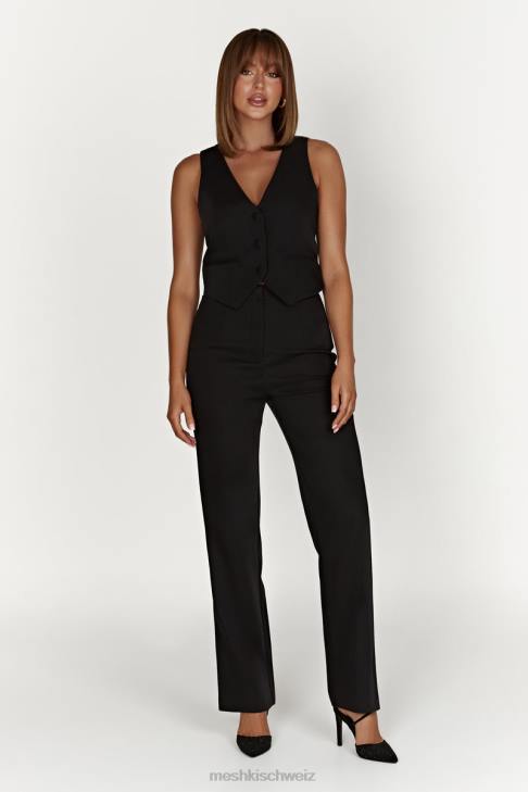 Meshki Allanah-Hose mit geradem Bein Schwarz Kleidung 060V1311