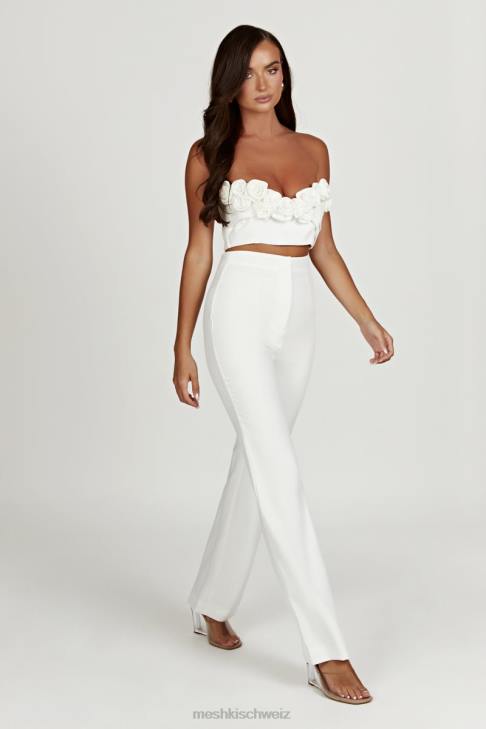 Meshki Allanah-Hose mit geradem Bein Weiß Kleidung 060V1276