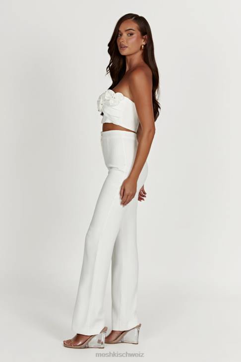 Meshki Allanah-Hose mit geradem Bein Weiß Kleidung 060V1276