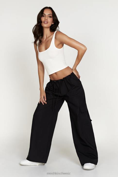Meshki Amara Fallschirmhose Schwarz Kleidung 060V1592
