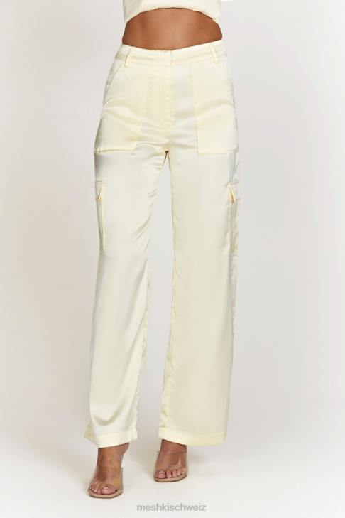 Meshki Amaya Satin-Cargohose Knochen Kleidung 060V1511