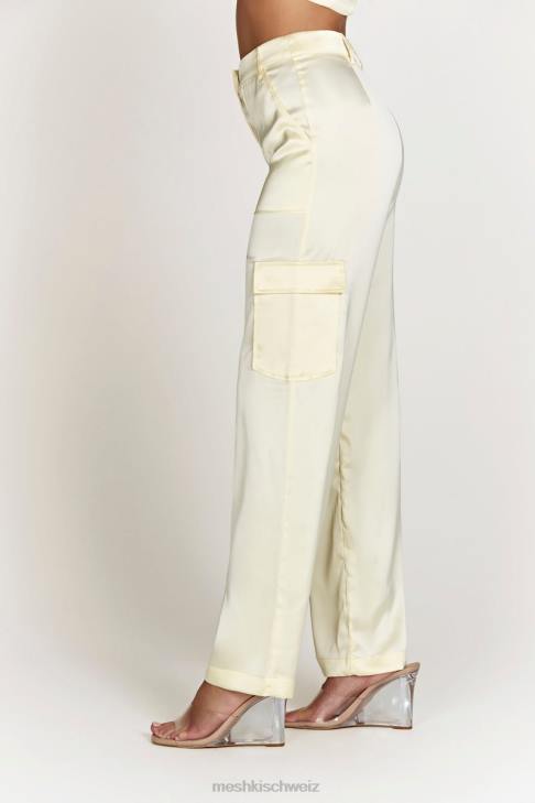 Meshki Amaya Satin-Cargohose Knochen Kleidung 060V1511