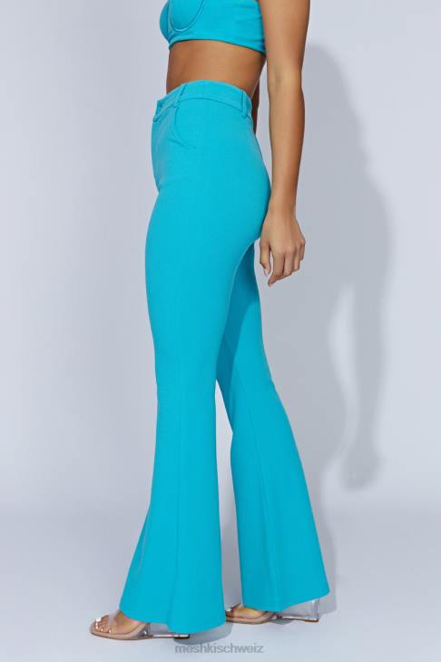 Meshki Fiorella-Schlaghose aus Krepp Aquamarin Kleidung 060V1586