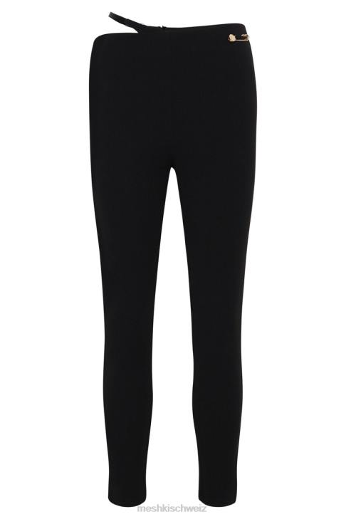 Meshki Irene-Hose mit V-Ausschnitt vorne Schwarz Kleidung 060V1595