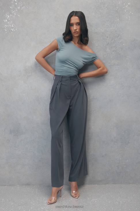 Meshki Jemima-Hose mit geradem Bein Holzkohle Kleidung 060V1441