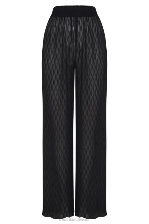 Meshki Karla Wave-Faltenhose Schwarz Kleidung 060V1488