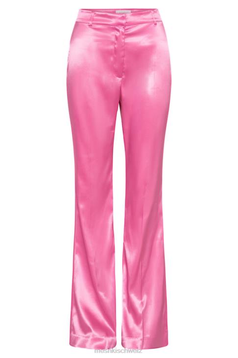 Meshki Maeva-Satin-Schlaghose Kaugummirosa Kleidung 060V1489