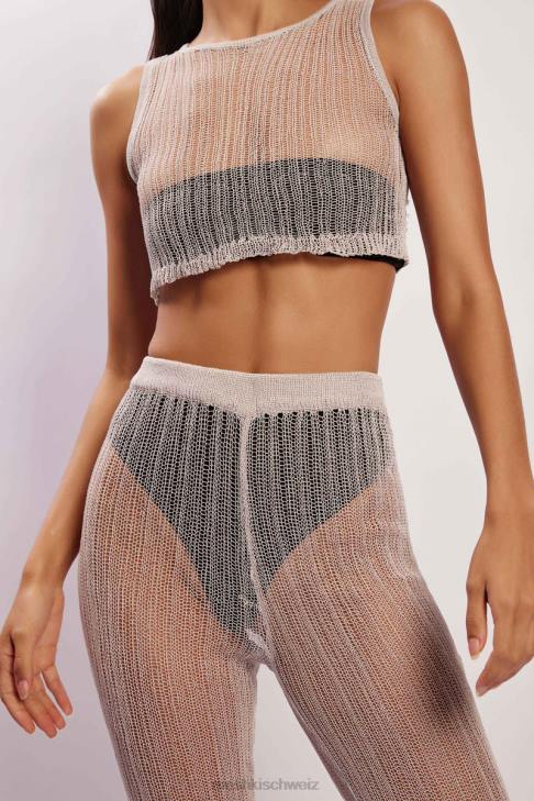 Meshki Mandy-Strick-Schlaghose grau Kleidung 060V1599