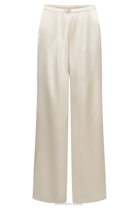 Meshki Marciela Satin-Hose mit geradem Bein Elfenbein Kleidung 060V1303