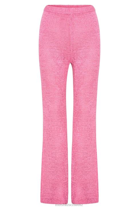 Meshki Mary-Strick-Schlaghose Kaugummirosa Kleidung 060V1581