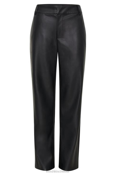 Meshki Matilda Slouchy-Low-Rise-Hose aus Kunstleder Schwarz Kleidung 060V1438