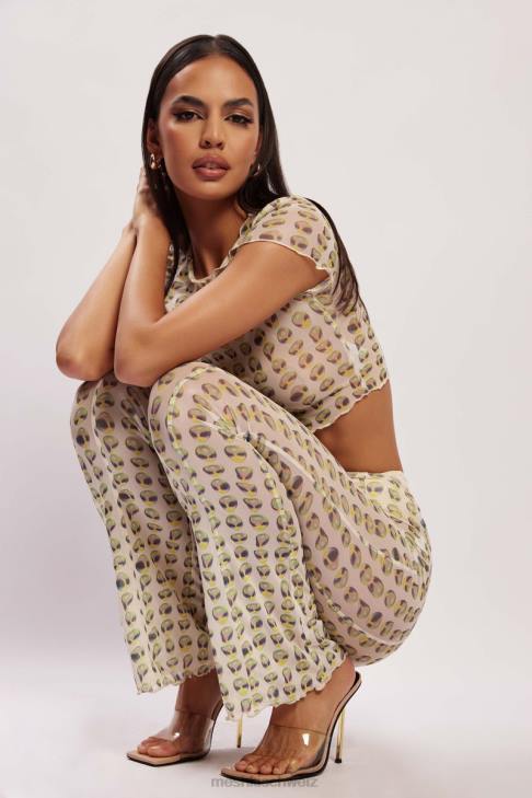 Meshki Nora Mesh-Hose mit geradem Bein Alien-Druck Kleidung 060V1602