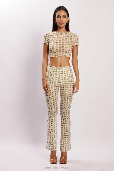 Meshki Nora Mesh-Hose mit geradem Bein Alien-Druck Kleidung 060V1602