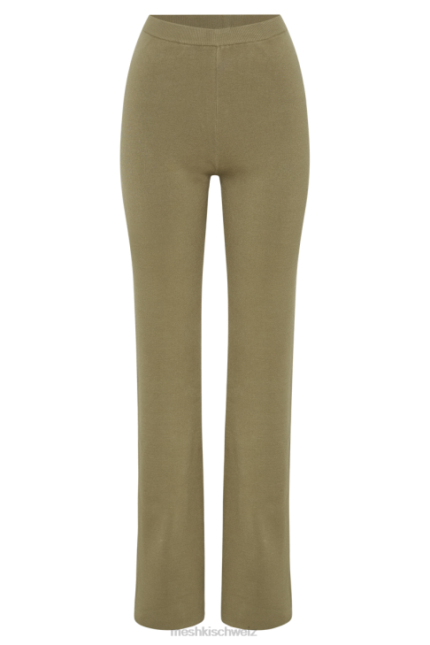 Meshki Rosetta-Schlagstrickhose Olive Kleidung 060V1389