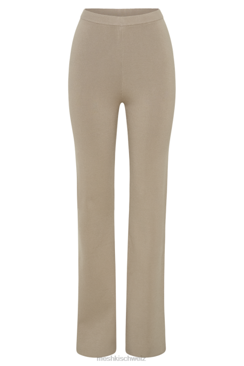 Meshki Rosetta-Schlagstrickhose Taupe Kleidung 060V1357