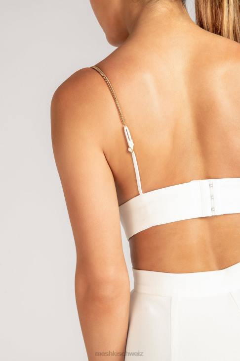 Meshki Zendaya-Schlaghose mit hoher Taille Weiß Kleidung 060V1238