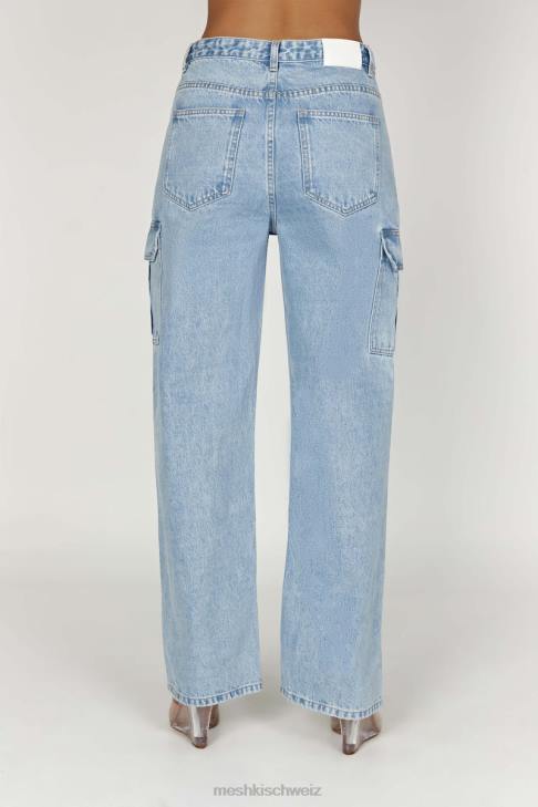 Meshki Jagger entspannte Denim-Jeans Mittelblau Kleidung 060V1263