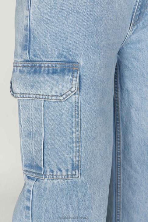 Meshki Jagger entspannte Denim-Jeans Mittelblau Kleidung 060V1263