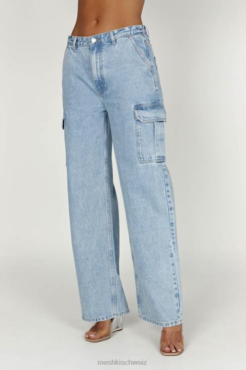 Meshki Jagger entspannte Denim-Jeans Mittelblau Kleidung 060V1263