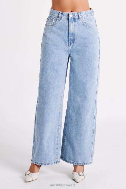 Meshki Raben-Baggy-Jeans mittelblaue Waschung Kleidung 060V1243