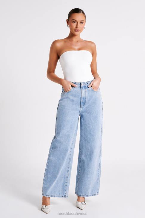 Meshki Raben-Baggy-Jeans mittelblaue Waschung Kleidung 060V1243