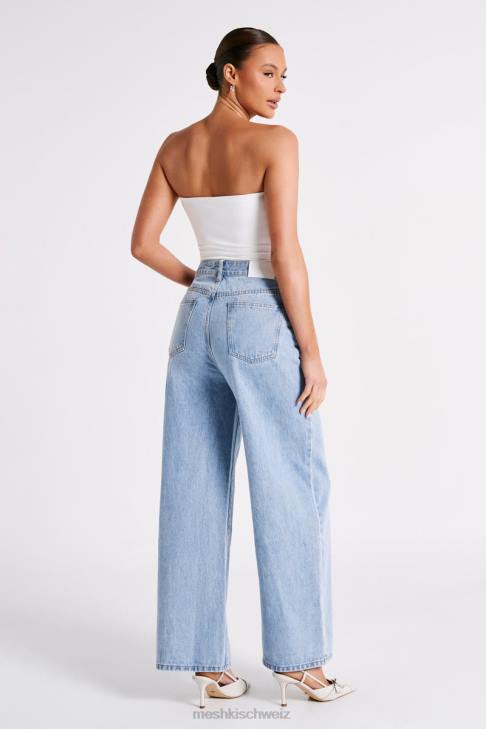 Meshki Raben-Baggy-Jeans mittelblaue Waschung Kleidung 060V1243