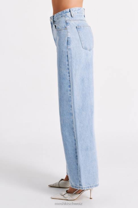 Meshki Raben-Baggy-Jeans mittelblaue Waschung Kleidung 060V1243