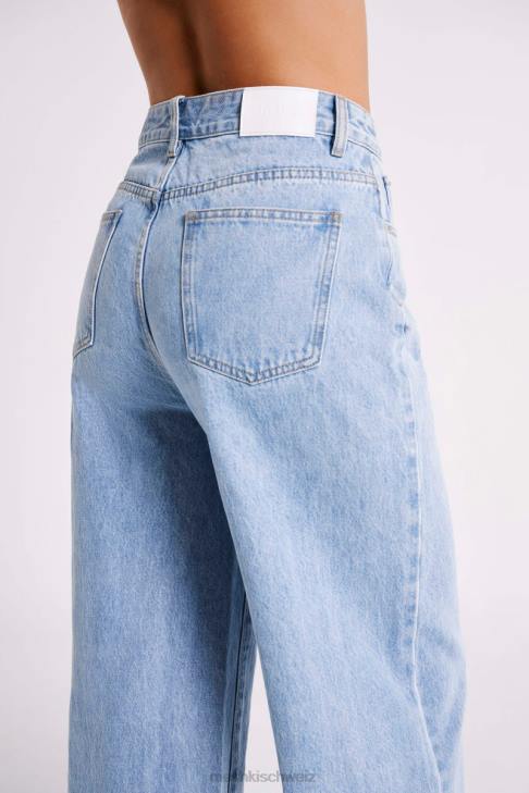 Meshki Raben-Baggy-Jeans mittelblaue Waschung Kleidung 060V1243