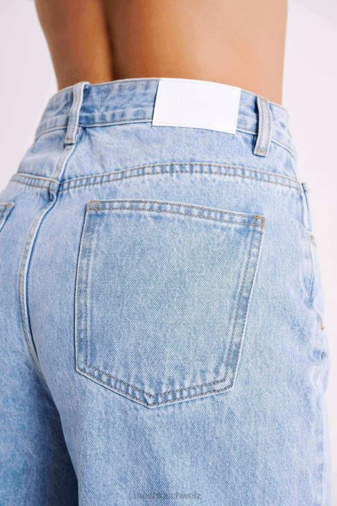 Meshki Raben-Baggy-Jeans mittelblaue Waschung Kleidung 060V1243