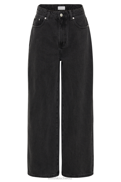 Meshki Raben-Baggy-Jeans schwarz gewaschen Kleidung 060V1244