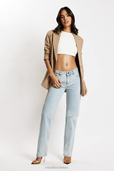 Meshki Sonya-Denimjeans mit niedrigem Bund hellblau Kleidung 060V1610