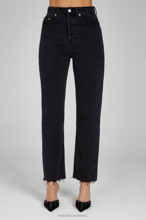 Meshki Tina Mama Jeans schwarz gewaschen Kleidung 060V1319