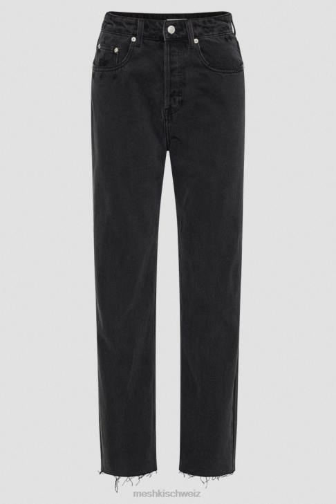 Meshki Tina Mama Jeans schwarz gewaschen Kleidung 060V1319