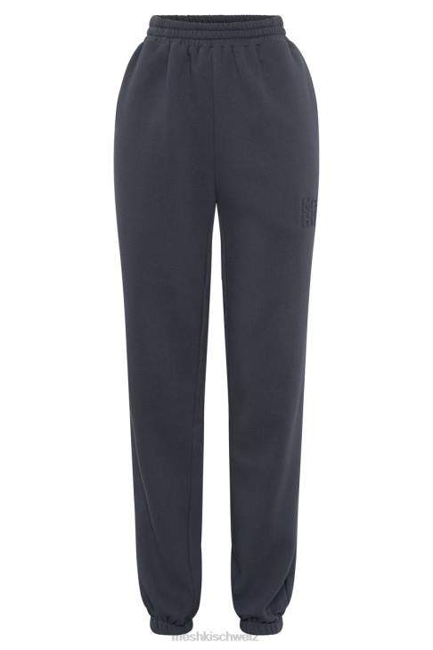 Meshki Jogginghose aus Fleece mit Schmirgelprägung Holzkohle Kleidung 060V1479