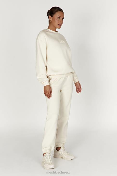 Meshki Jogginghose aus Fleece mit Schmirgelprägung Knochen Kleidung 060V1480