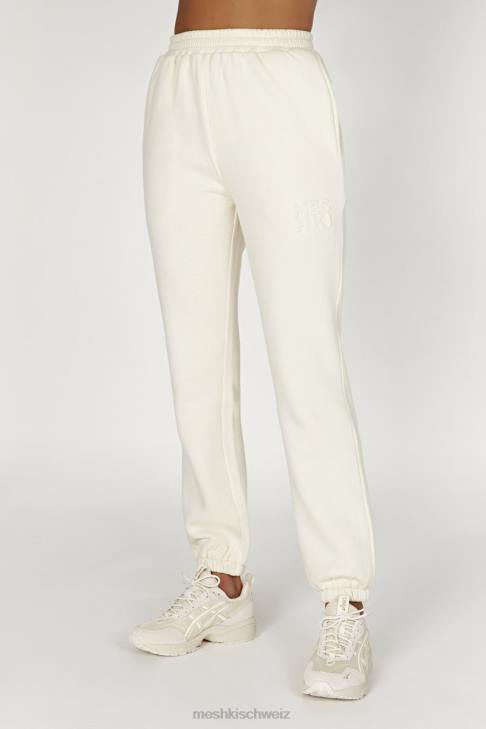 Meshki Jogginghose aus Fleece mit Schmirgelprägung Knochen Kleidung 060V1480