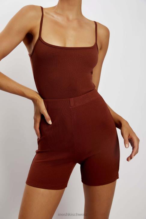 Meshki Lisa gerippte Booty-Shorts würzen Kleidung 060V1458