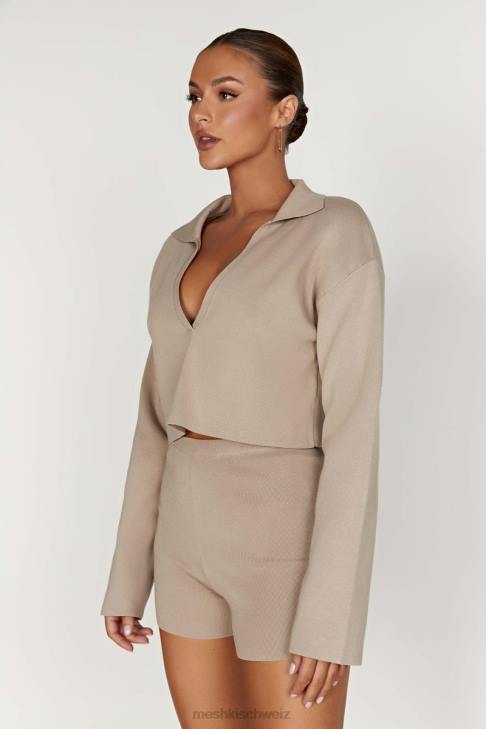 Meshki Orla-Strickshorts Taupe Kleidung 060V1409