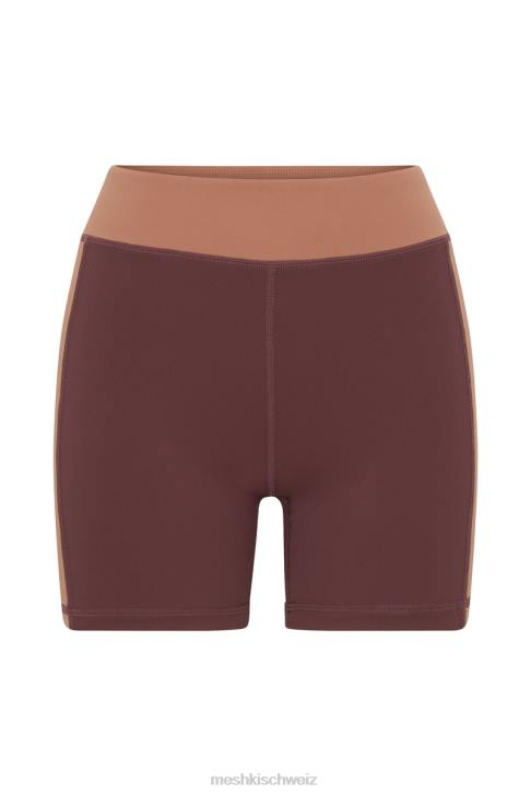 Meshki Taleah zweifarbige Shorts Mahagoni/Tan Kleidung 060V1467
