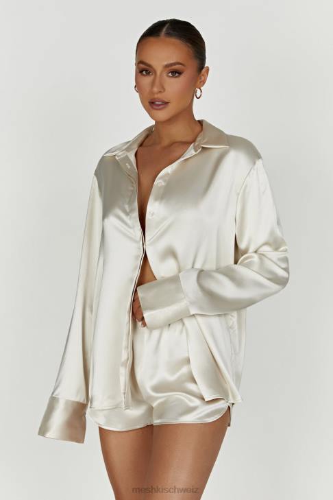 Meshki meera Satin-Shorts Elfenbein Kleidung 060V1304