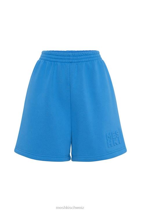 Meshki reese geprägte Fleeceback-Shorts Blau Kleidung 060V1611