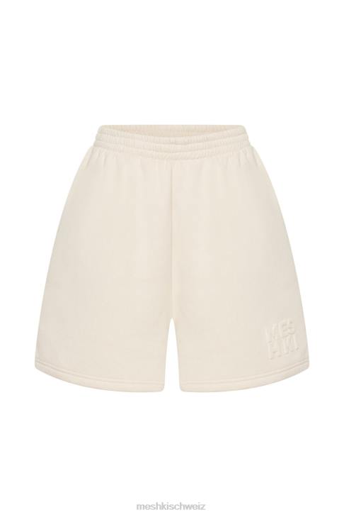 Meshki reese geprägte Fleeceback-Shorts Knochen Kleidung 060V1608