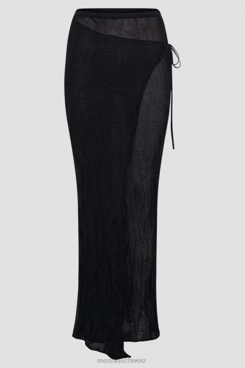 Meshki Akari-Strick-Maxirock Schwarz Kleidung 060V1305