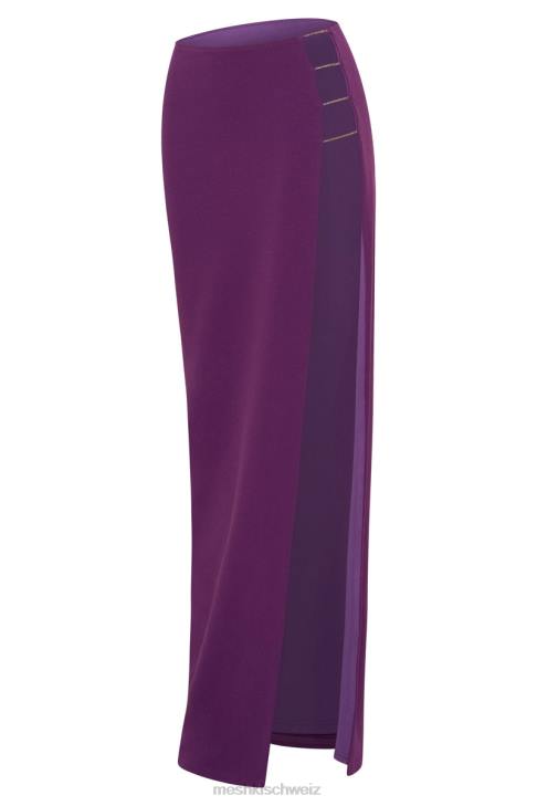 Meshki Anastasia Diamant-Seil-Maxirock mit Schlitz Traube Kleidung 060V1547