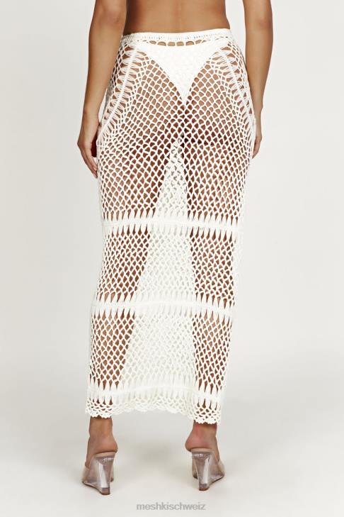 Meshki Bonnie Häkel-Maxirock Weiß Kleidung 060V1439