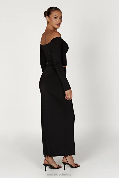 Meshki Ceri Maxi-Twist-Rock Schwarz Kleidung 060V1353