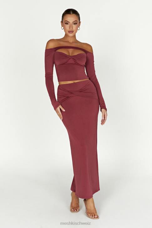 Meshki Ceri Maxi-Twist-Rock Wein Kleidung 060V1354