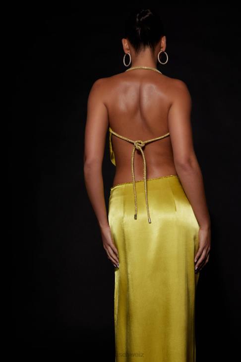 Meshki Christie Diamant-Seil-Maxirock Chartreuse Kleidung 060V1451