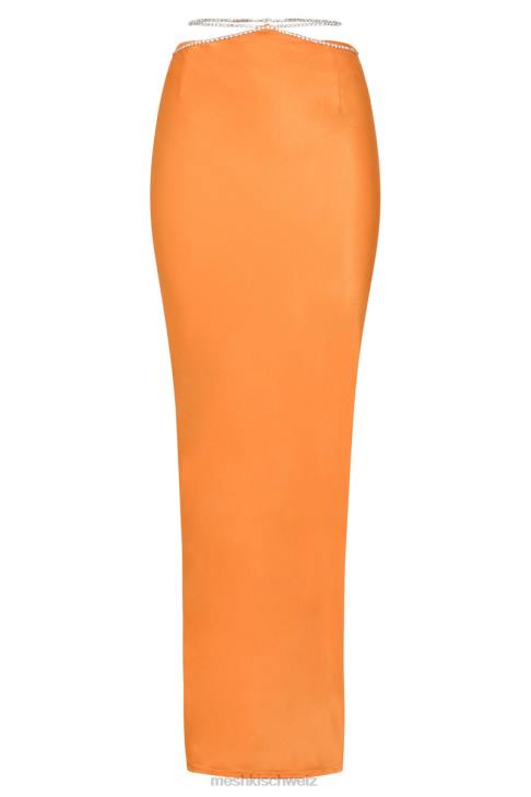 Meshki Dayana-Maxirock mit Diamantbesatz Mandarin Kleidung 060V1384