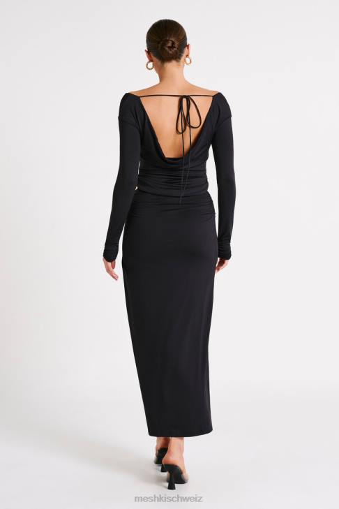 Meshki Emma Maxirock aus recyceltem Nylon Schwarz Kleidung 060V1242